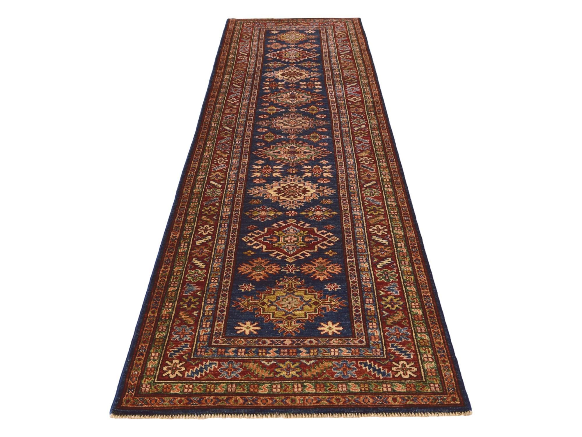 2' 7 x 9' 5 Hand Knotted Kazak Runner Rug