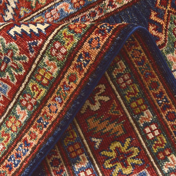 Detail image of 2' 7 x 9' 5 Hand Knotted Kazak Runner Rug