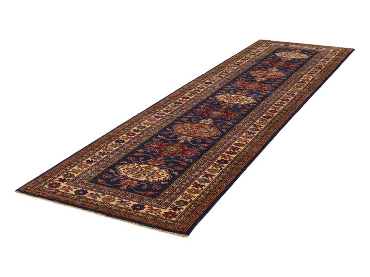 Detail image of 2' 8 x 9' 11 Hand Knotted Kazak Runner Rug