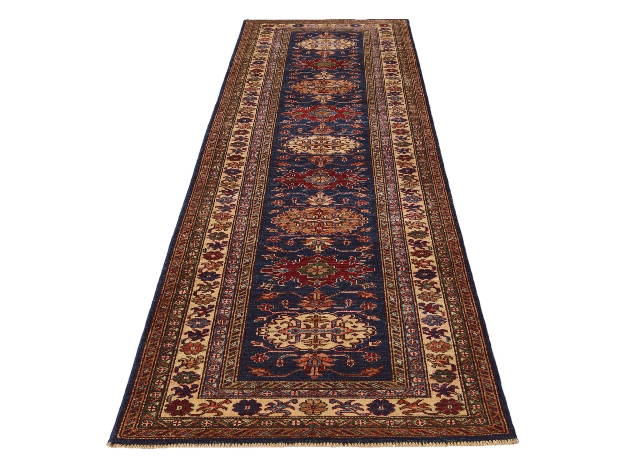 2' 8 x 9' 11 Hand Knotted Kazak Runner Rug