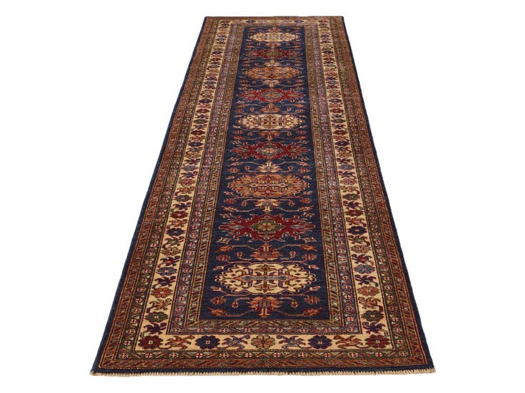 Detail image of 2' 8 x 9' 11 Hand Knotted Kazak Runner Rug