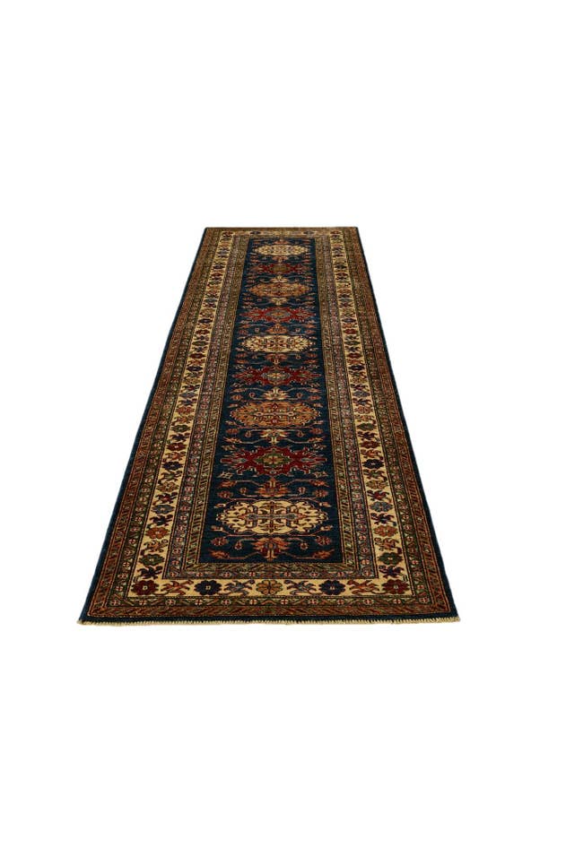 Detail image of 2' 8 x 9' 11 Hand Knotted Kazak Runner Rug
