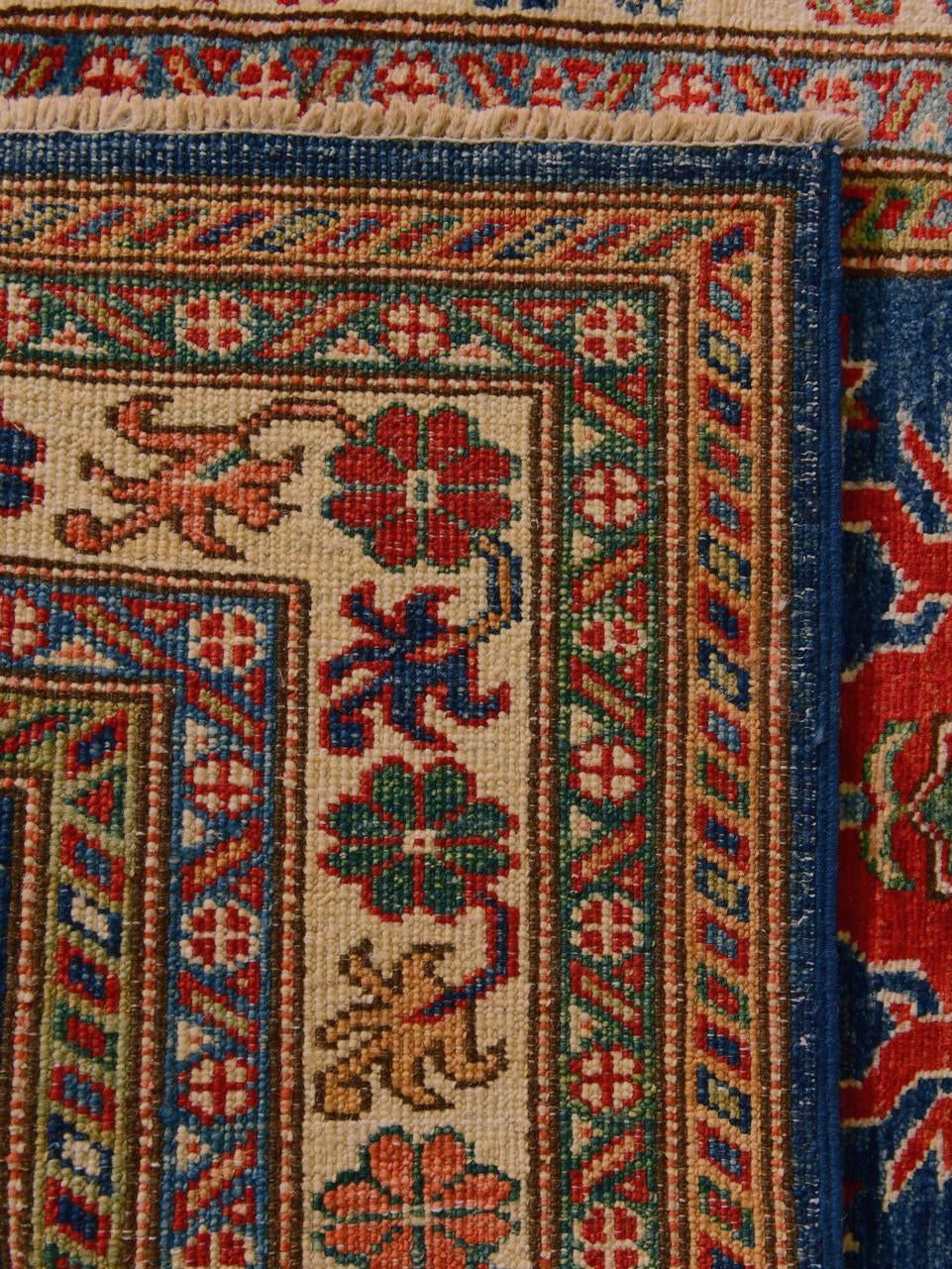 Detail image 12 of 12: 2' 8 x 9' 11 Hand Knotted Kazak Runner Rug