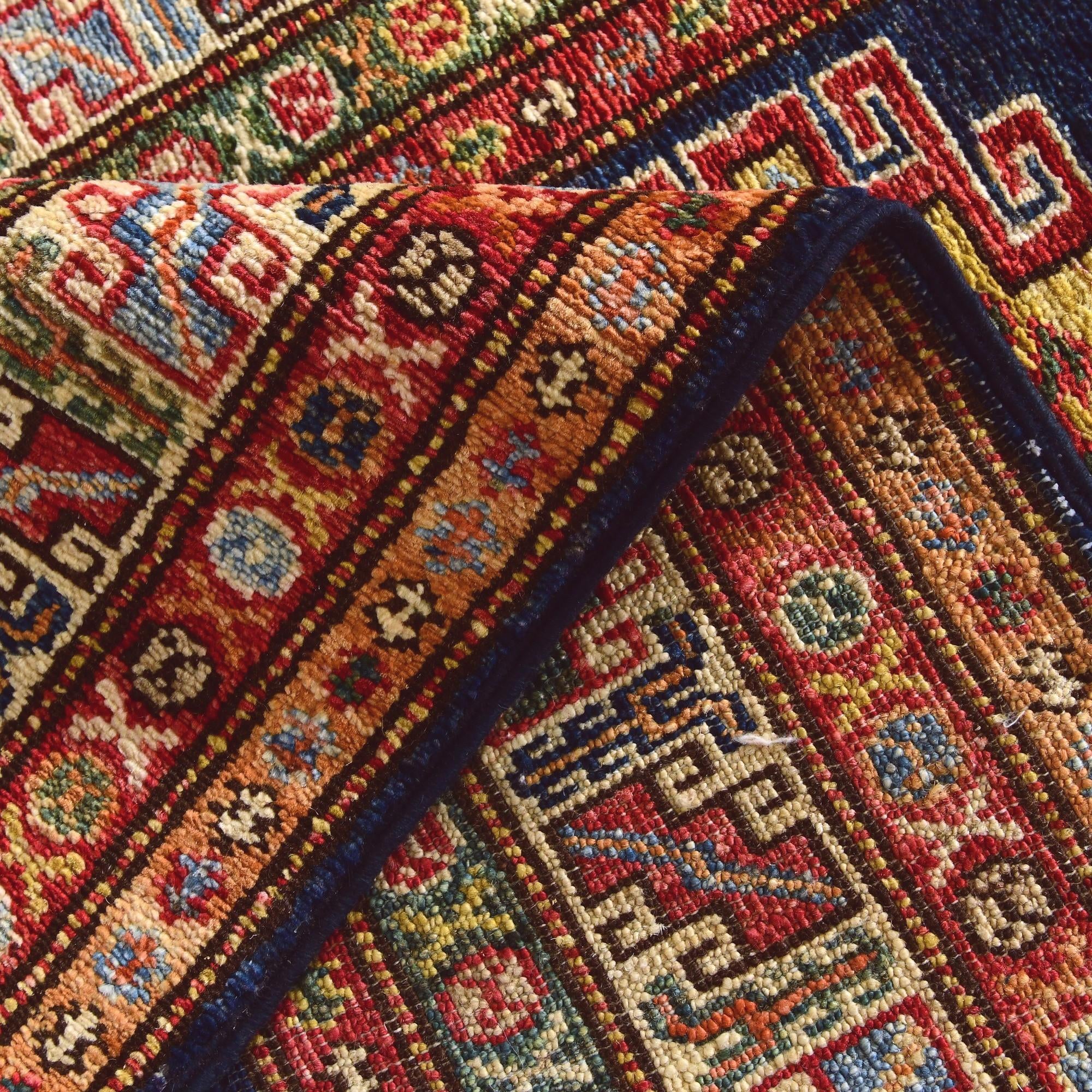 2' 7 x 9' 11 Hand Knotted Kazak Runner Rug