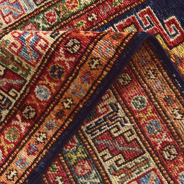 2' 7 x 9' 11 Hand Knotted Kazak Runner Rug