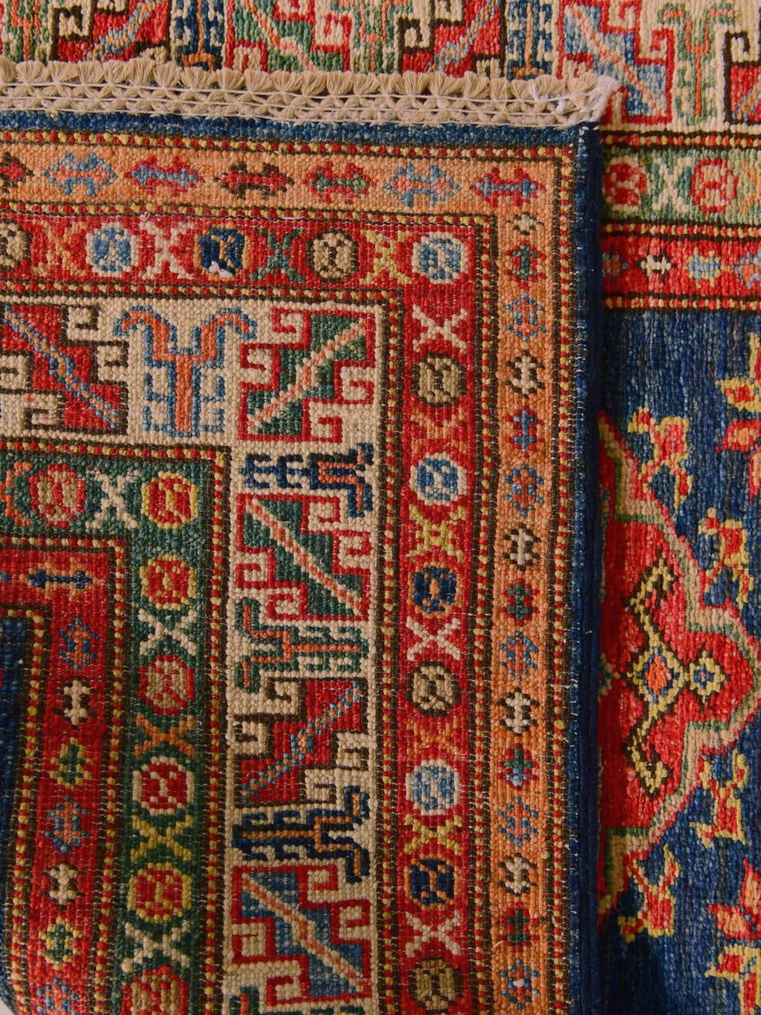 Detail image 12 of 12: 2' 7 x 9' 11 Hand Knotted Kazak Runner Rug