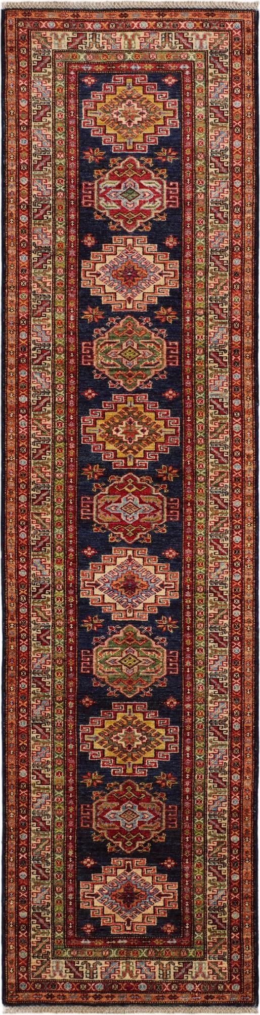 2' 7 x 9' 11 Hand Knotted Kazak Runner Rug