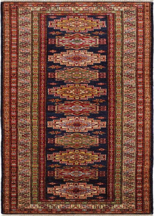 2' 7 x 9' 11 Hand Knotted Kazak Runner Rug