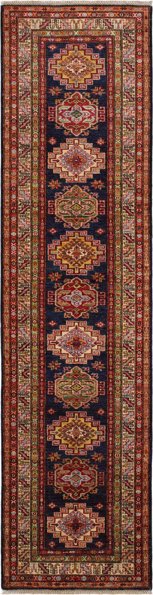 2' 7 x 9' 11 Hand Knotted Kazak Runner Rug