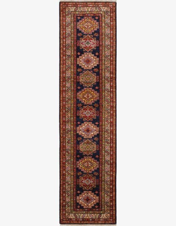 2' 7 x 9' 11 Hand Knotted Kazak Runner Rug