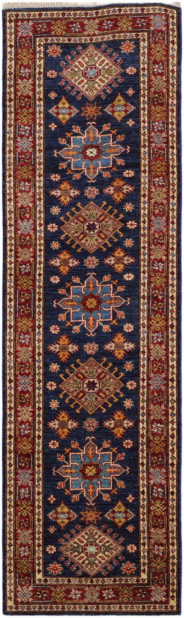 2' 9 x 9' 2 Hand Knotted Kazak Runner Rug