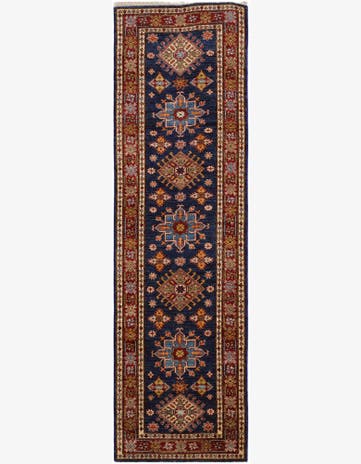2' 9 x 9' 2 Hand Knotted Kazak Runner Rug
