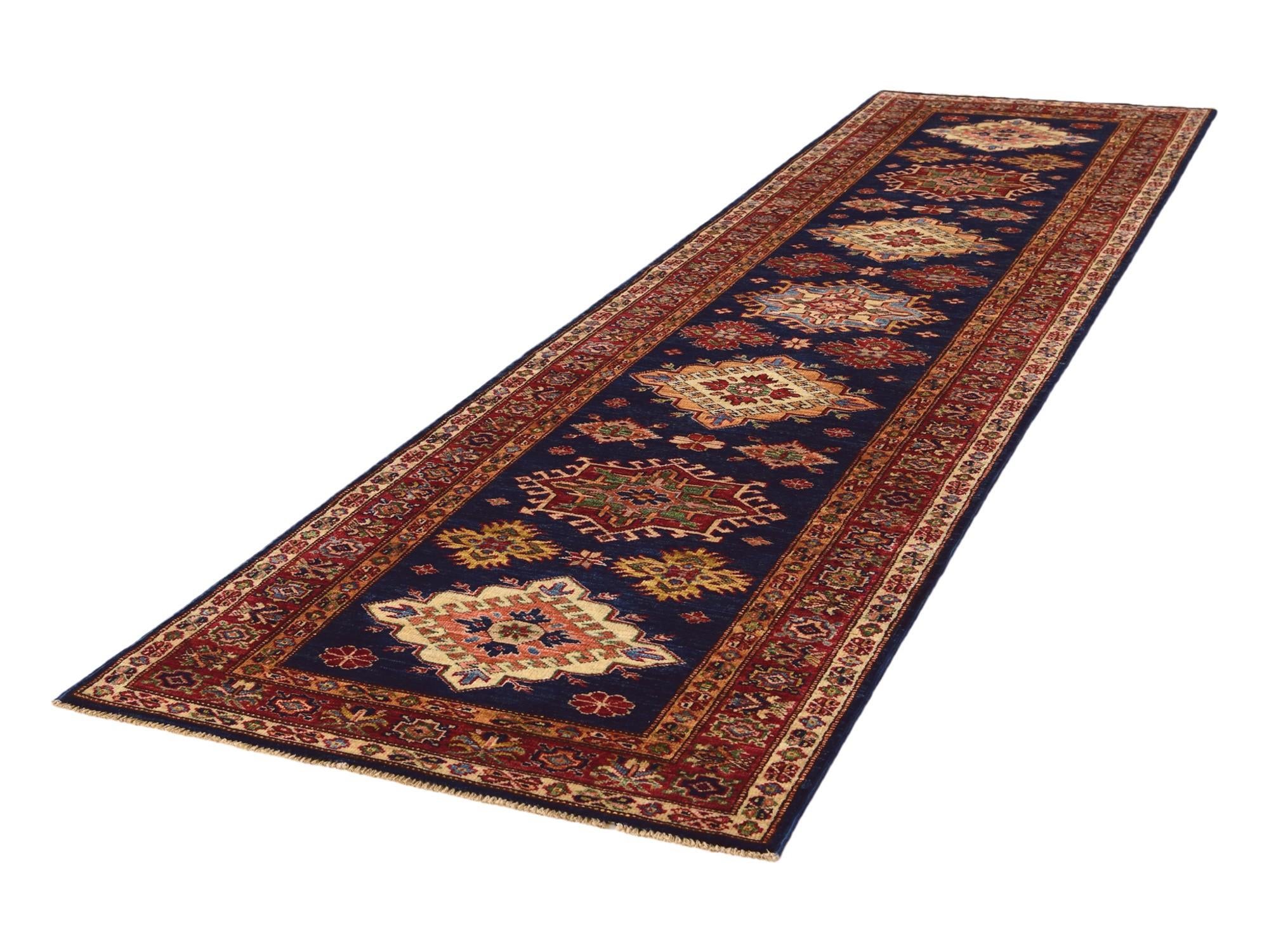 2' 8 x 9' 11 Hand Knotted Kazak Runner Rug