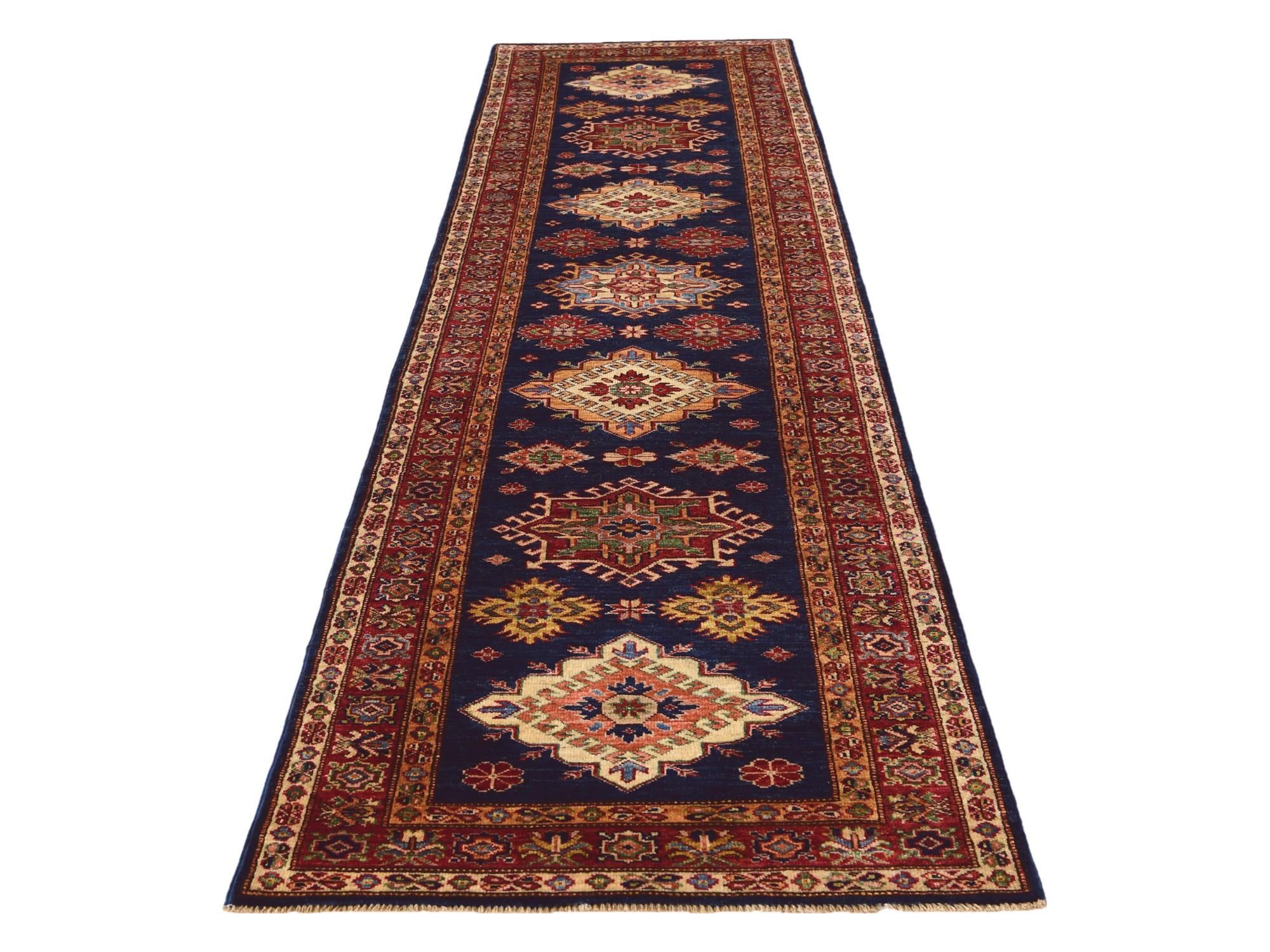 2' 8 x 9' 11 Hand Knotted Kazak Runner Rug