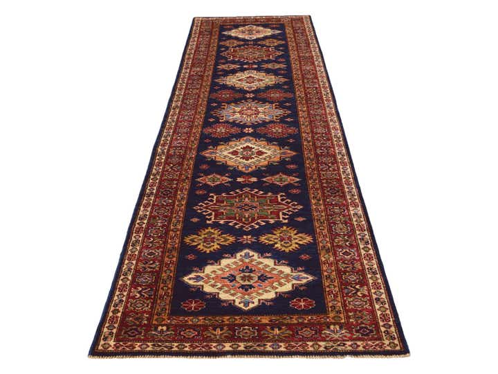2' 8 x 9' 11 Hand Knotted Kazak Runner Rug