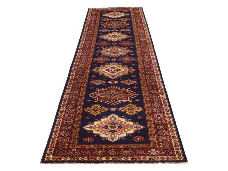 Detail image of 2' 8 x 9' 11 Hand Knotted Kazak Runner Rug