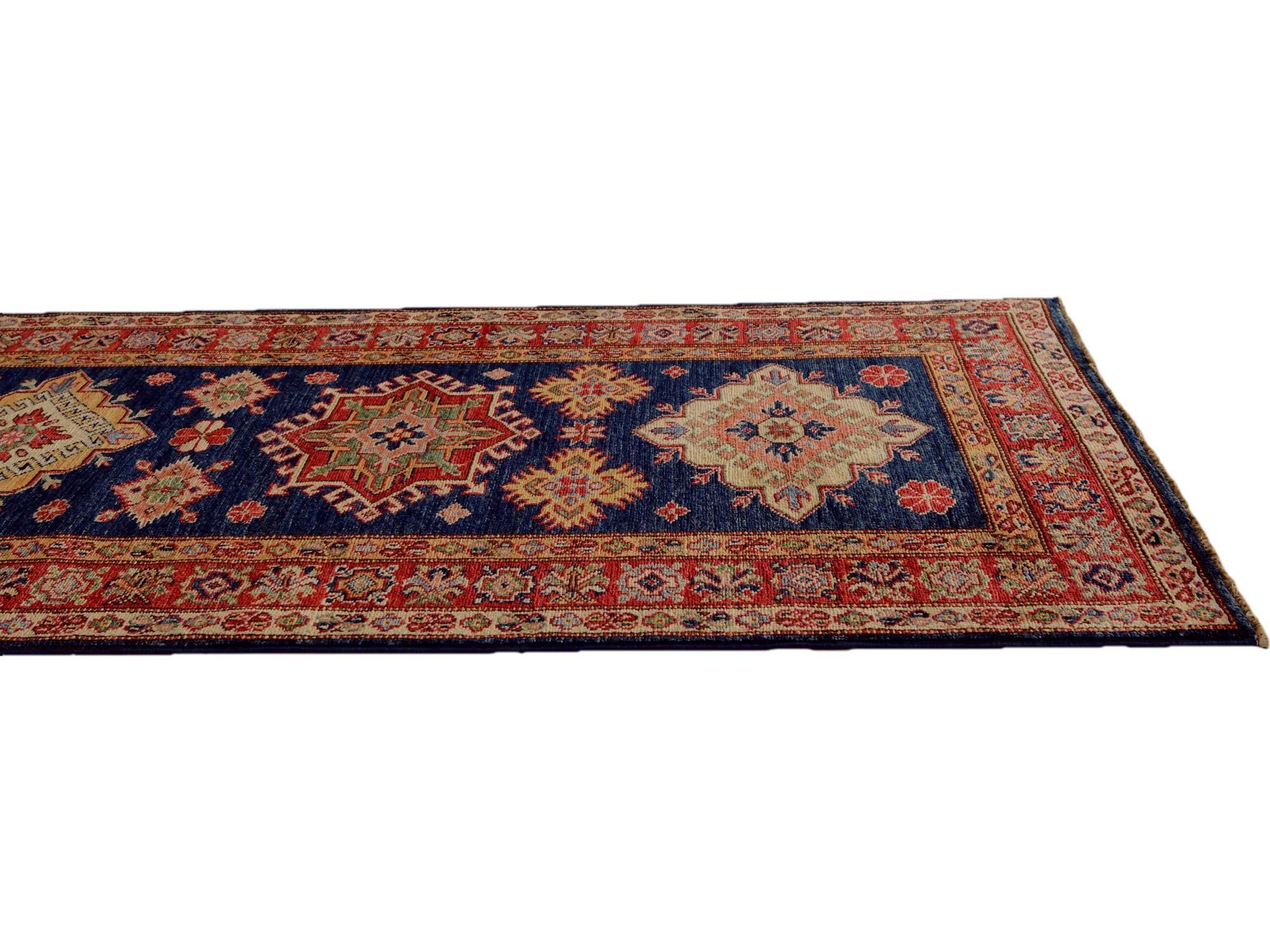 2' 8 x 9' 11 Hand Knotted Kazak Runner Rug