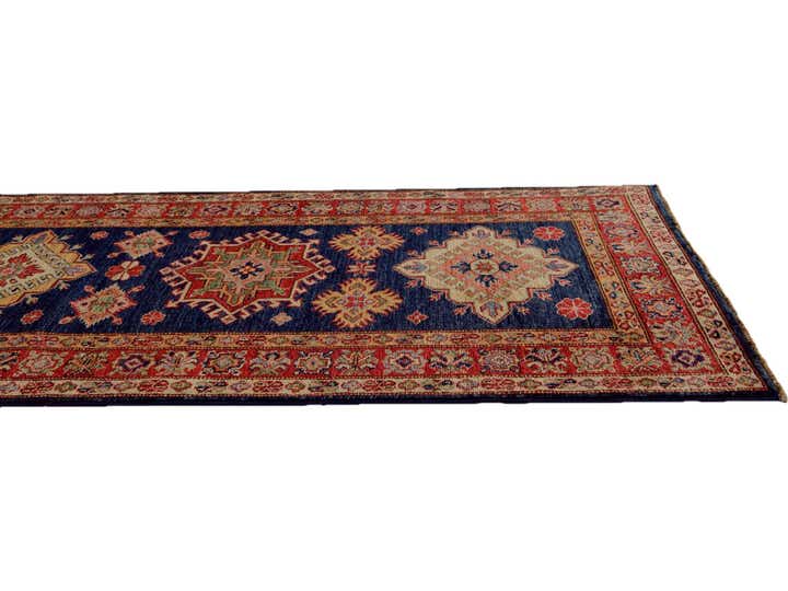 2' 8 x 9' 11 Hand Knotted Kazak Runner Rug