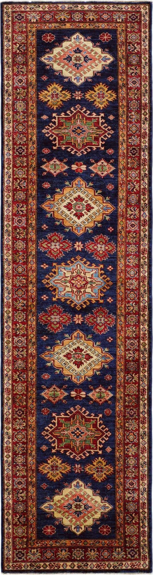 2' 8 x 9' 11 Hand Knotted Kazak Runner Rug