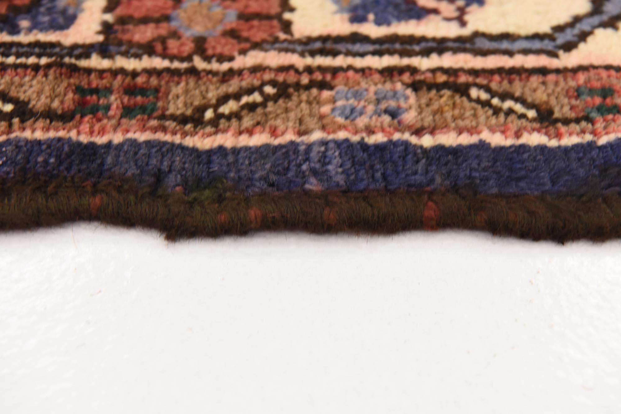 3' 9 x 10' 3 Hand Knotted Khamseh Persian Wool Runner Rug