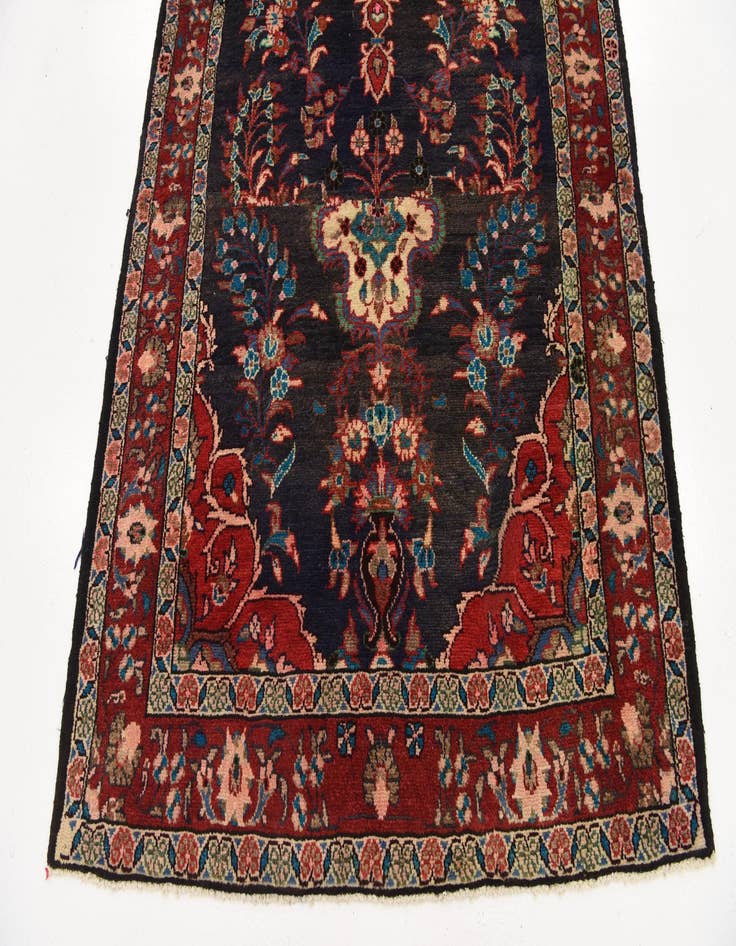 Detail image of 4' 3 x 10' 2  Hand Knotted Khamseh Persian Wool Runner Rug