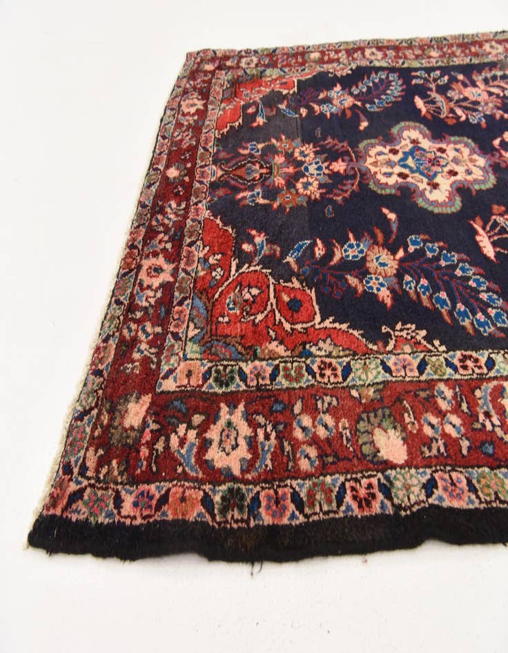 Detail image of 4' 3 x 10' 2  Hand Knotted Khamseh Persian Wool Runner Rug