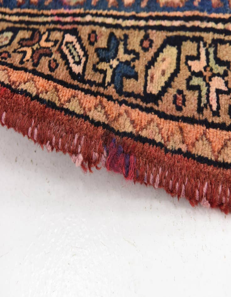 Detail image of 3' 7 x 9' 7 Hand Knotted Khamseh Persian Wool Runner Rug