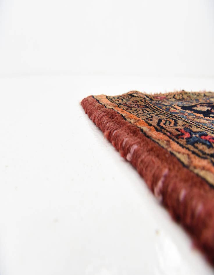Detail image of 3' 7 x 9' 7 Hand Knotted Khamseh Persian Wool Runner Rug