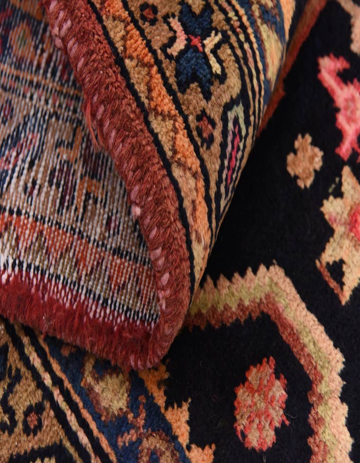 Detail image of 3' 7 x 9' 7 Hand Knotted Khamseh Persian Wool Runner Rug