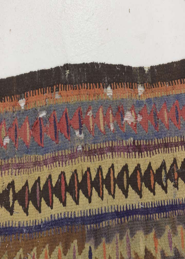 4' 8 x 10' Hand Woven Kilim Fars Wool Runner Rug