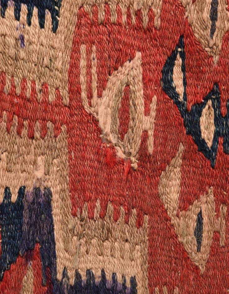 Detail image of 4' 5 x 9' 2  Hand Woven Kilim Fars Wool Runner Rug