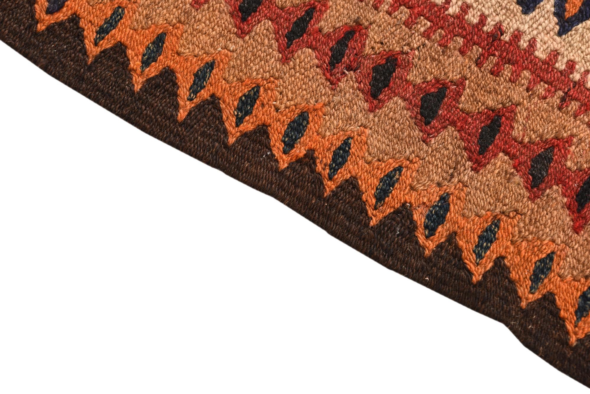 4' 5 x 9' 2 Hand Woven Kilim Fars Wool Runner Rug