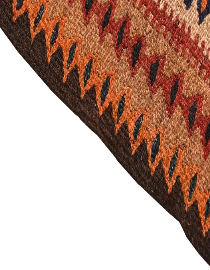 Detail image of 4' 5 x 9' 2  Hand Woven Kilim Fars Wool Runner Rug