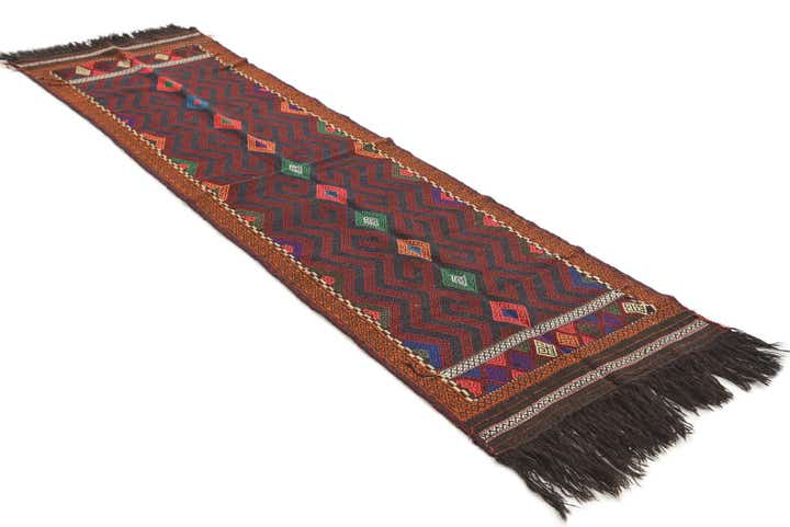 2' 7 x 8' 5 Hand Knotted Kilim Fars Persian Wool Runner Rug