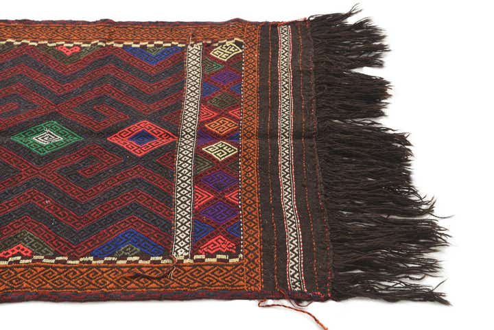 2' 7 x 8' 5 Hand Knotted Kilim Fars Persian Wool Runner Rug