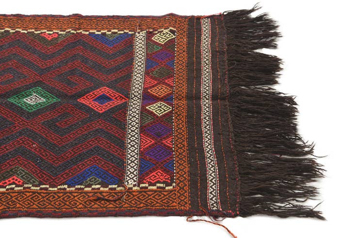 Detail image of 2' 7 x 8' 5 Hand Knotted Kilim Fars Persian Wool Runner Rug