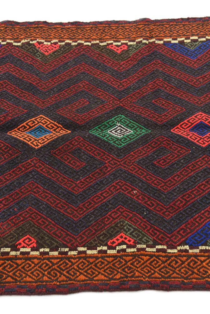 2' 7 x 8' 5 Hand Knotted Kilim Fars Persian Wool Runner Rug