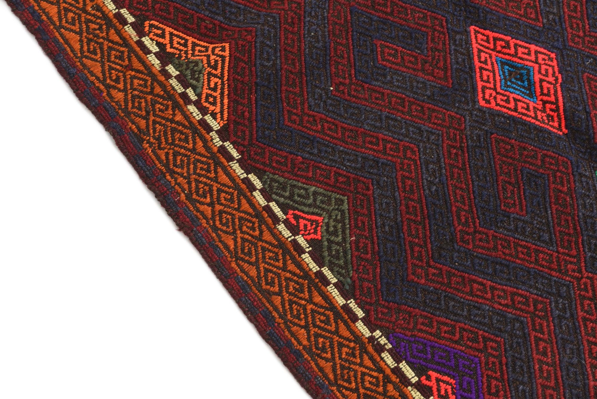 2' 7 x 8' 5 Hand Knotted Kilim Fars Persian Wool Runner Rug