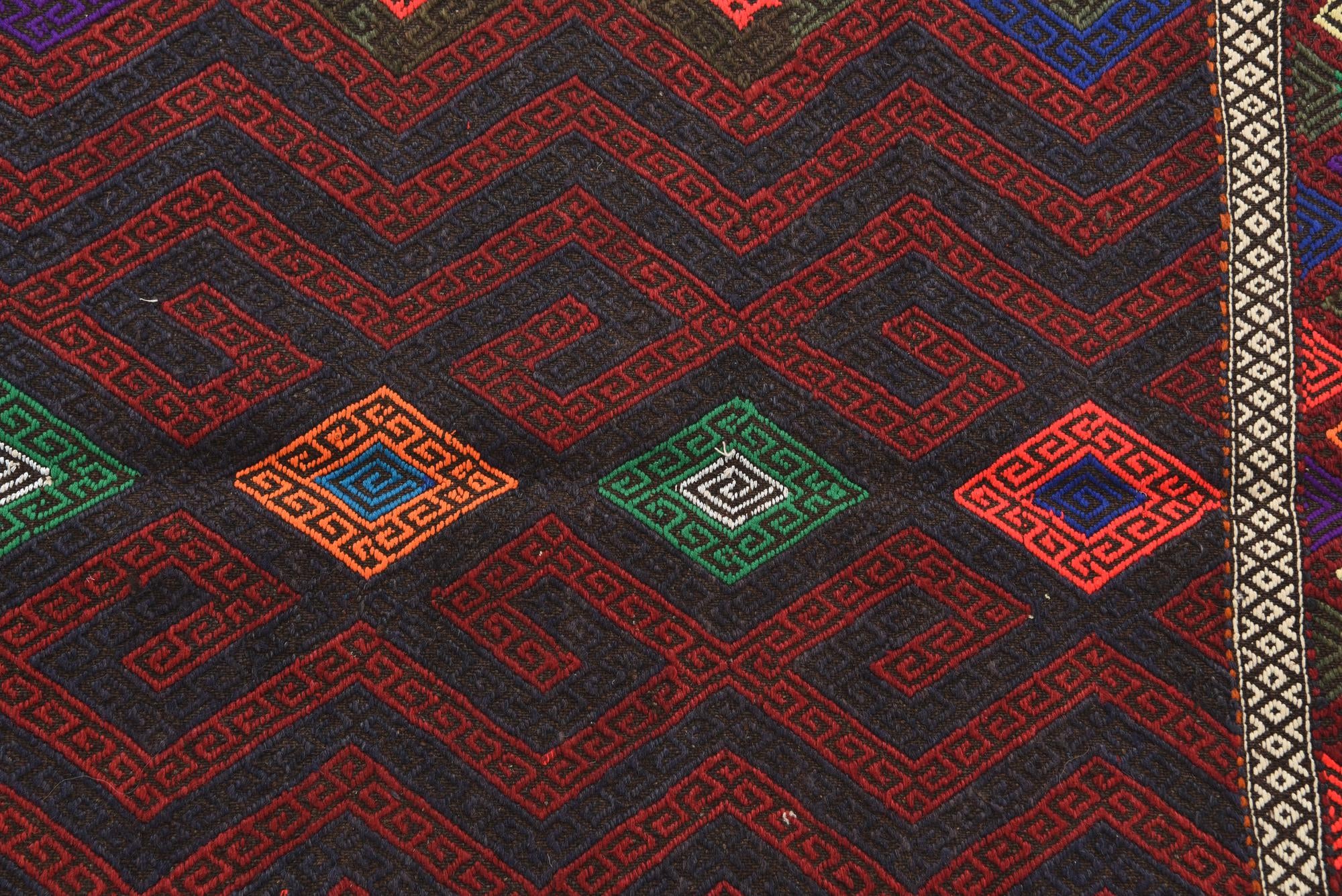 2' 7 x 8' 5 Hand Knotted Kilim Fars Persian Wool Runner Rug