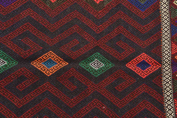 2' 7 x 8' 5 Hand Knotted Kilim Fars Persian Wool Runner Rug