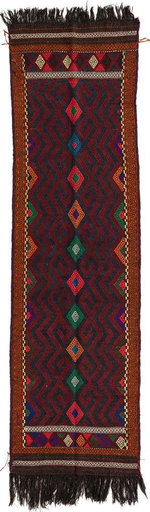 2' 7 x 8' 5 Hand Knotted Kilim Fars Persian Wool Runner Rug