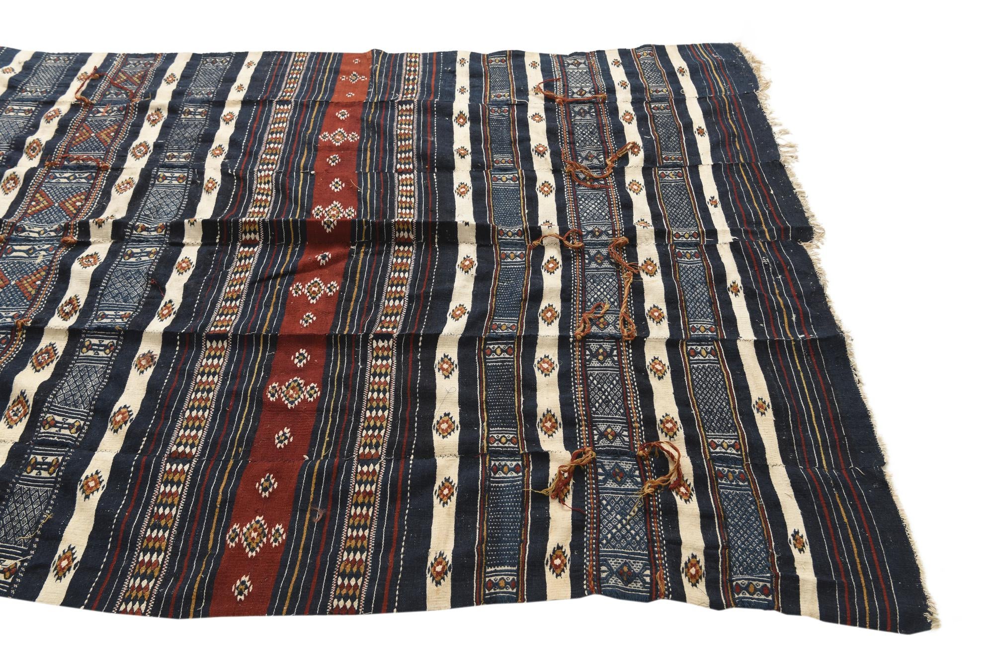 4' 10 x 13' 10 Hand Woven Kilim Fars Wool Runner Rug