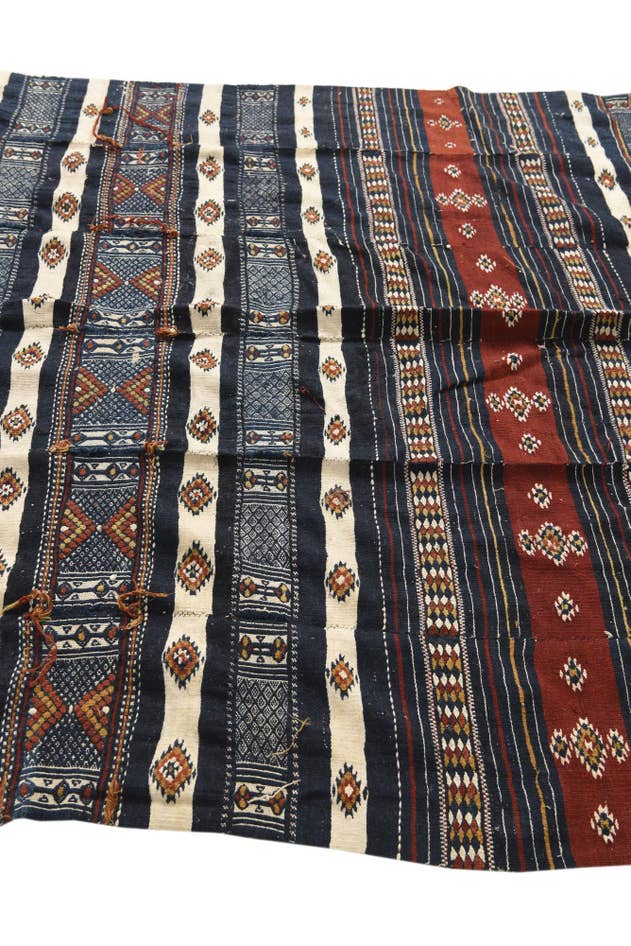 Detail image of 4' 10 x 13' 10 Hand Woven Kilim Fars Wool Runner Rug