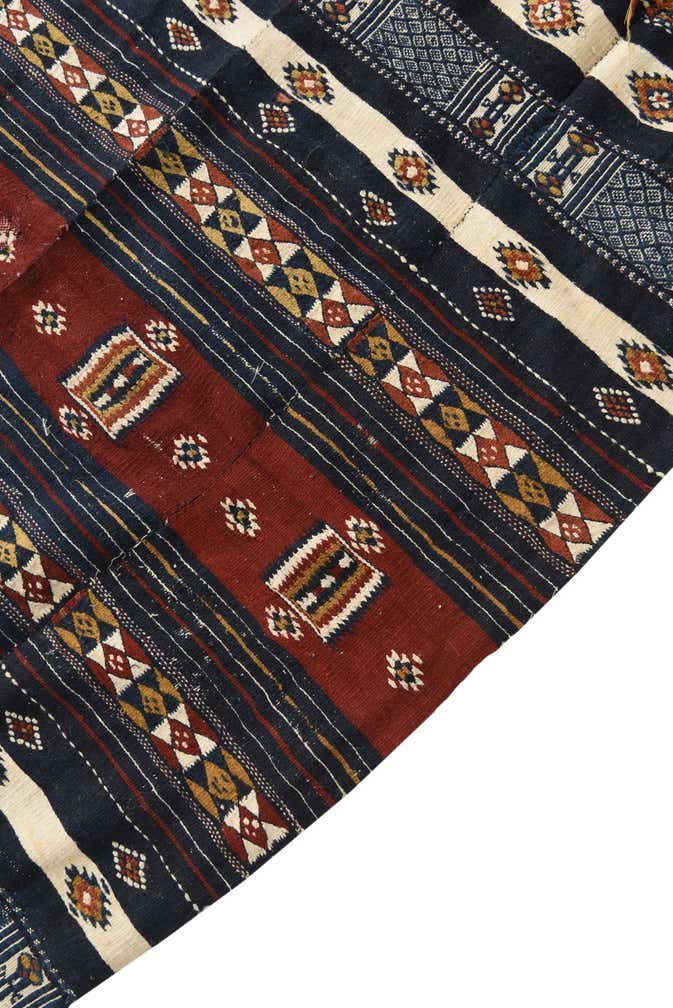 4' 10 x 13' 10 Hand Woven Kilim Fars Wool Runner Rug
