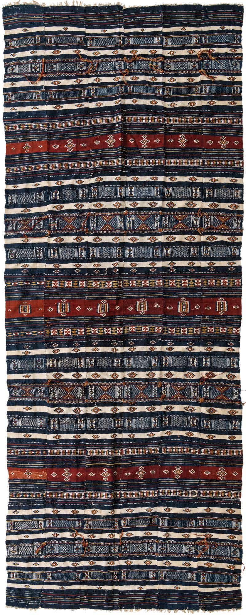 4' 10 x 13' 10 Hand Woven Kilim Fars Wool Runner Rug