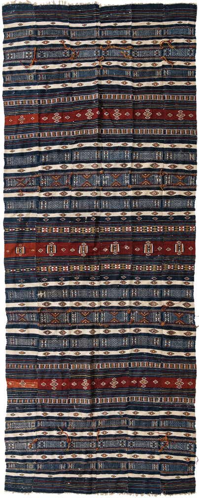 4' 10 x 13' 10 Hand Woven Kilim Fars Wool Runner Rug