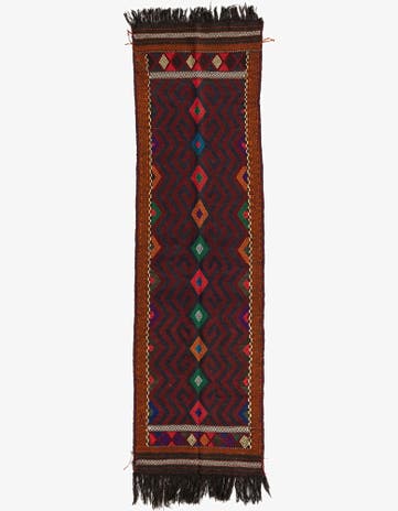 2' 7 x 8' 5 Hand Knotted Kilim Fars Persian Wool Runner Rug