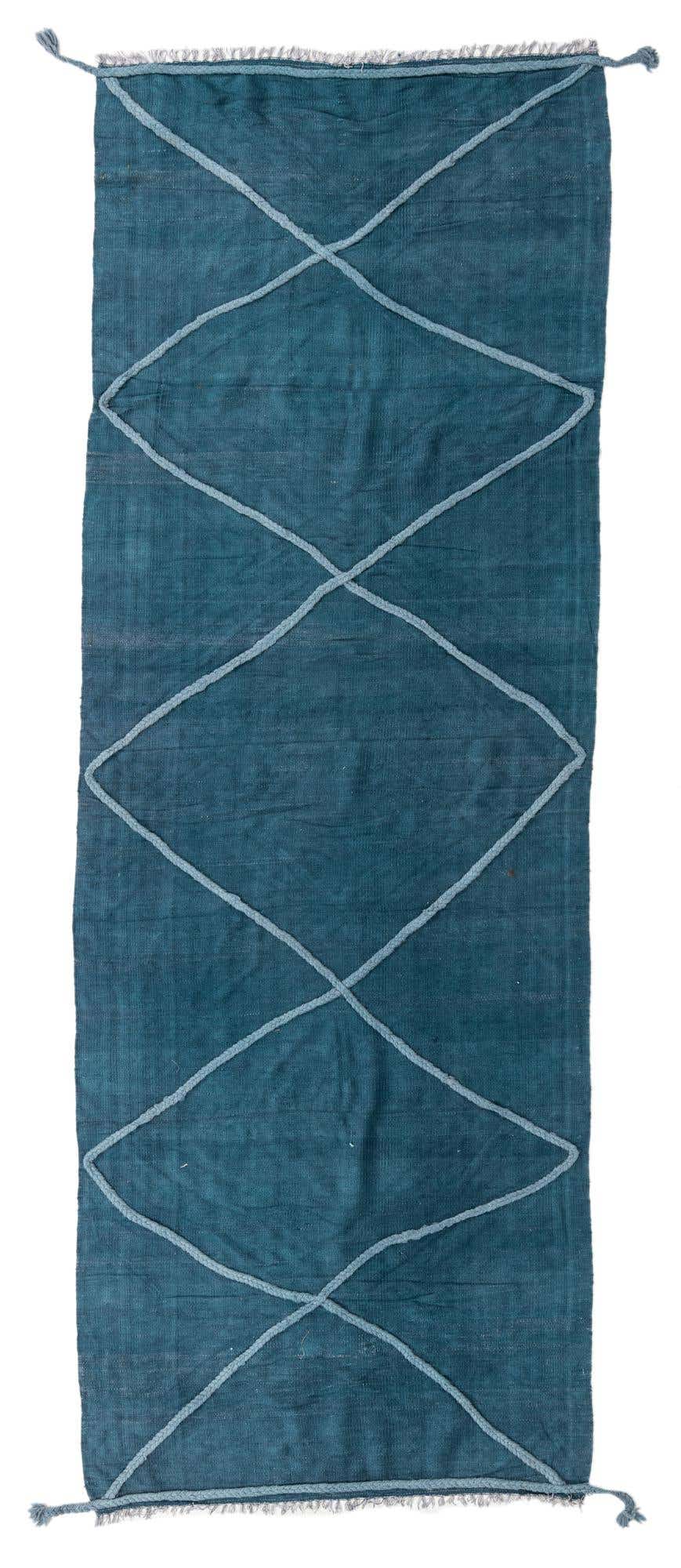 3' 6 x 10' Hand Woven Kilim Modern Wool Runner Rug