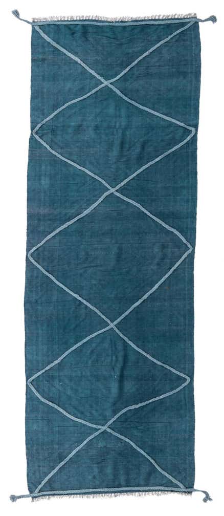 3' 6 x 10' Hand Woven Kilim Modern Wool Runner Rug