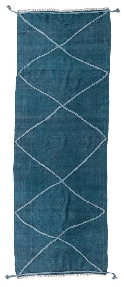 Detail image of 3' 6 x 10' Hand Woven Kilim Modern Wool Runner Rug